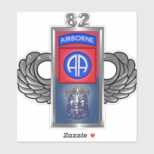Sticker 82e division aéroportée (Feuille)