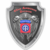 Sticker 82e division aéroportée "Airborne All The Way" (Devant)