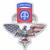 Sticker 82e division aéroportée Ancien combattant de l'aig (Devant)
