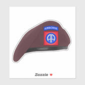 Sticker 82e division aéroportée Beret (Feuille)