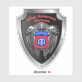 Sticker 82e division aéroportée Bouclier (Feuille)