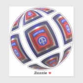 Sticker 82e division aéroportée Déploiement mondial (Feuille)