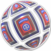 Sticker 82e division aéroportée Déploiement mondial (Devant)