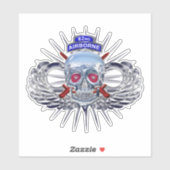 Sticker 82e division aéroportée Parachutiste Skull (Feuille)