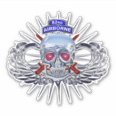 Sticker 82e division aéroportée Parachutiste Skull (Devant)
