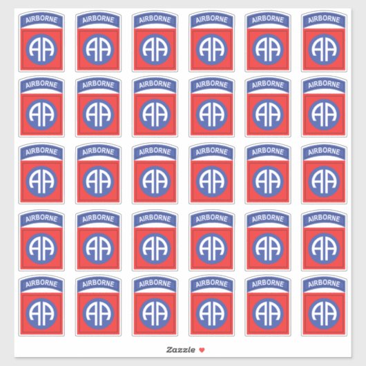 Sticker 82e patch américain x30 (Feuille)