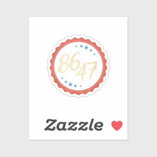 Sticker 86 47 Anti Trump drôle (Feuille)