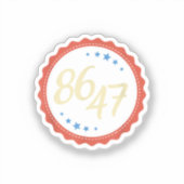 Sticker 86 47 Anti Trump drôle (Recto)