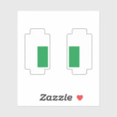 Sticker 8 Bits Pixel Manga Yeux verts (Feuille)