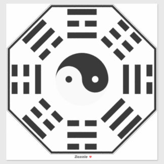 Sticker 8 Trigrammes - Yin Yang - Feng Shui