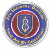 Sticker 8E Division d'infanterie (Devant)