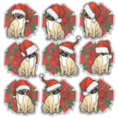 Sticker 9 Carlin de  de Père Noël Impression de broyage Im (Devant)