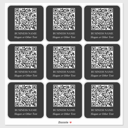 Sticker 9 Nom commercial avec code QR (Feuille)