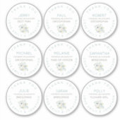 Sticker 9 Nom individuel Merci Née Florale Petite (Devant)