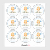 Sticker 9 Noms individuels Lion Merci bleu (Feuille)