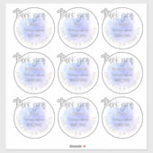 Sticker 9 Noms Merci Message Mariage Individuel Lilac (Feuille)