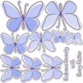 Sticker 9 Papillons bleu clair pour créer un battement (Devant)