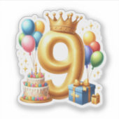 Sticker 9e anniversaire doré (Devant)