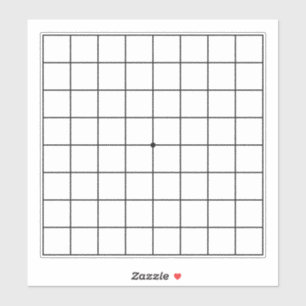 Sticker 9x9 Goban pour Puzzles & Jeux Transparent 8"x8"