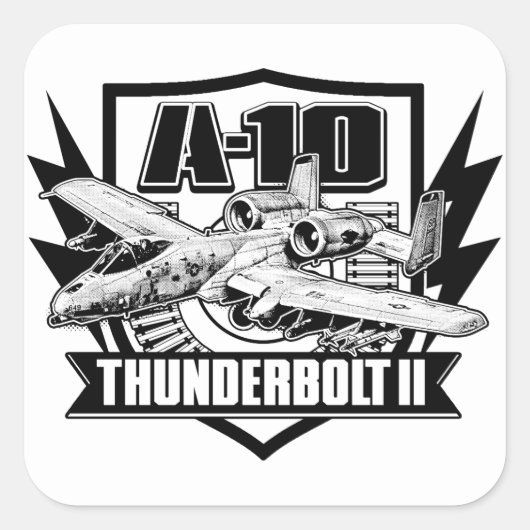 Sticker A-10 Thunderbolt II Classic Round Sticker (Devant)