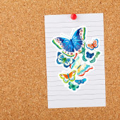 Sticker à âme papillon Blue Cluster