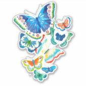 Sticker à âme papillon Blue Cluster (Devant)