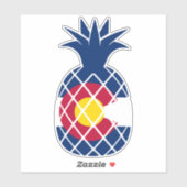 Sticker à ananas Drapeau du Colorado (Feuille)