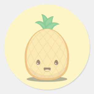 Sticker à ananas jaune mignon