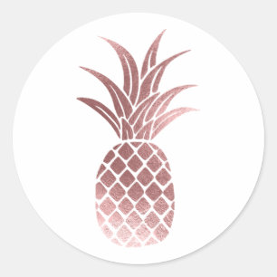 Sticker à ananas Rose en or Faux