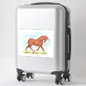 Sticker à anatomie équine Sorrel Horse ou Pony (Sur valise)