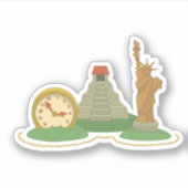 Sticker à angle de temps Poptropica (Devant)