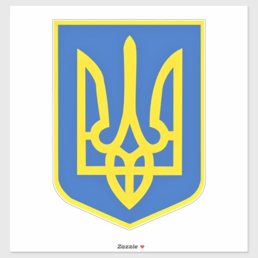 Sticker À Armoiries De L'Ukraine Forte - Liberté (Feuille)