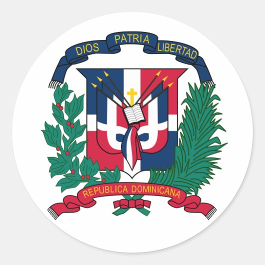 Sticker à armoiries de République dominicaine (Devant)