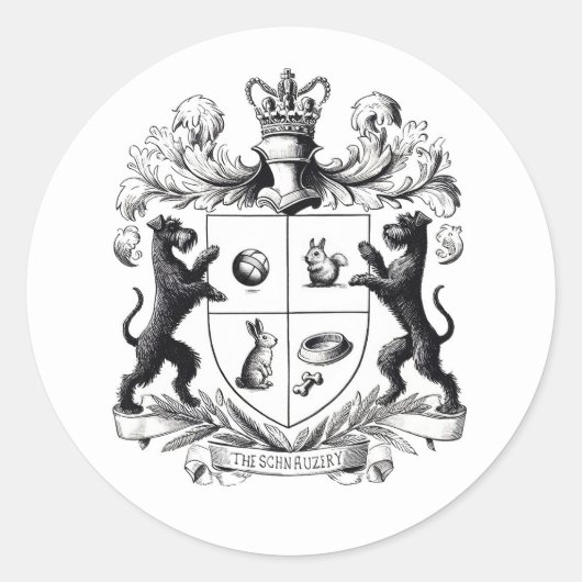 Sticker à armoiries Schnauzer (Devant)