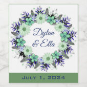 Sticker à arrangement floral de fleurs de mariage  (Étiquettes simples)