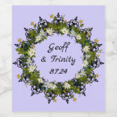 Sticker à arrangement floral de fleurs de mariage (Étiquettes simples)