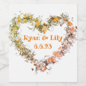 Sticker à arrangement floral de fleurs de mariage  (Étiquettes simples)