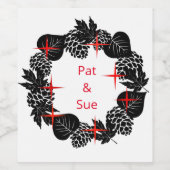 Sticker à arrangement floral de fleurs de mariage (Étiquettes simples)