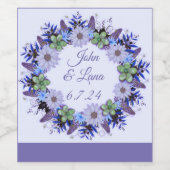 Sticker à arrangement floral de fleurs de mariage (Étiquettes simples)