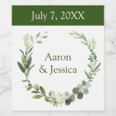 Sticker à arrangement floral de fleurs de mariage (Étiquettes simples)