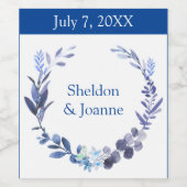 Sticker à arrangement floral de fleurs de mariage  (Étiquettes simples)