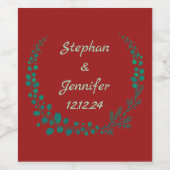 Sticker à arrangement floral de fleurs de mariage (Étiquettes simples)