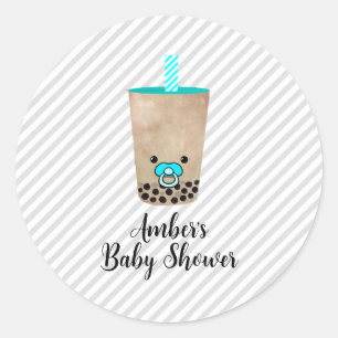 Sticker à Baby shower Customisé Boba inspiré le th