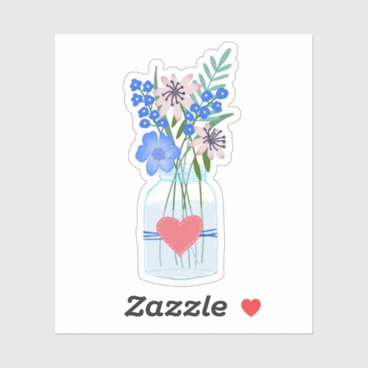 Sticker à baguette fleurie (Feuille)