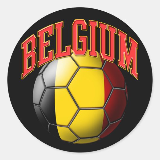 Sticker à balle de football en Belgique (Devant)