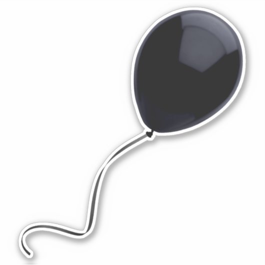 Sticker à ballon noir (Devant)