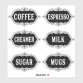 Sticker à barre de café (Feuille)