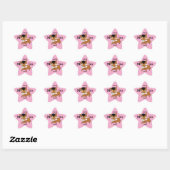 Sticker à bascule étoile rose (Feuille)