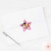 Sticker à bascule étoile rose (Enveloppe)