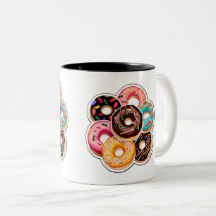 Sticker à beignets Art Mug à deux tons, 11 oz